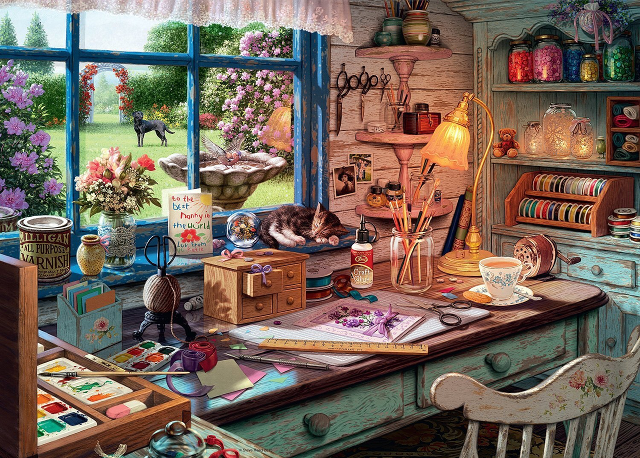 Ravensburger 1000pc Puzzle - No.1 My Haven The Craft Shed Puzzle