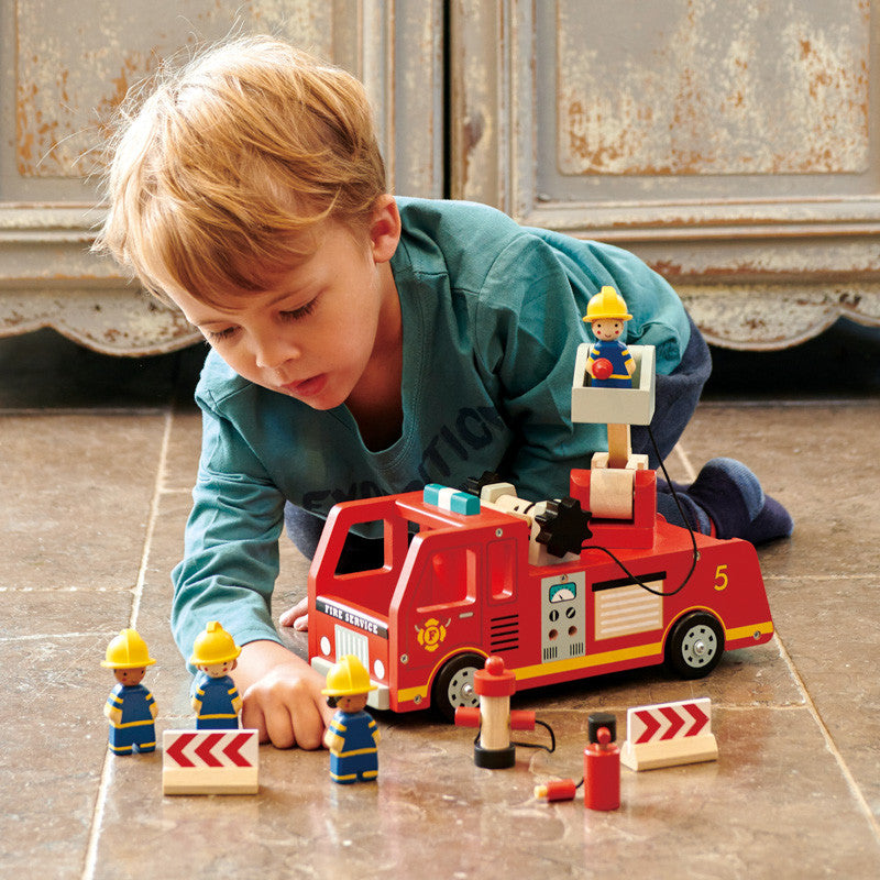 Tender Leaf Toys - Wooden Fire Engine