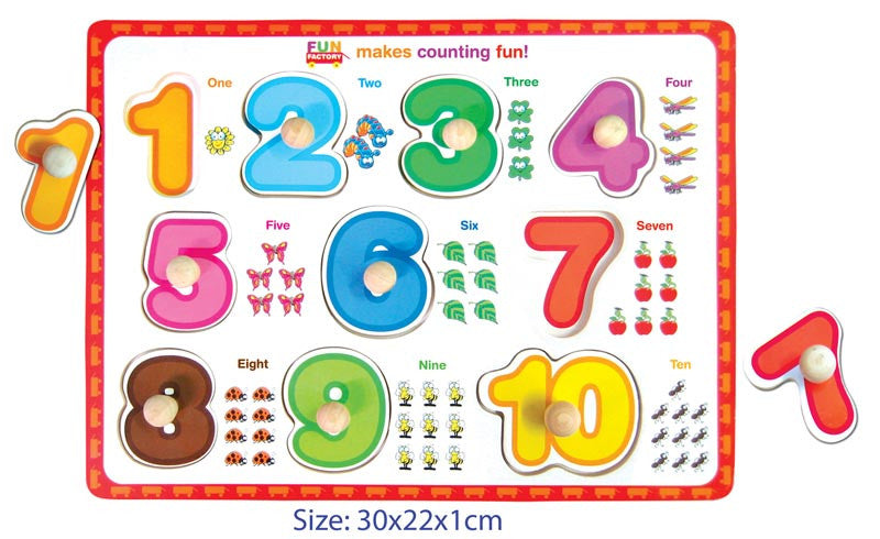 Fun Factory - Numbers 1-10 Peg Puzzle