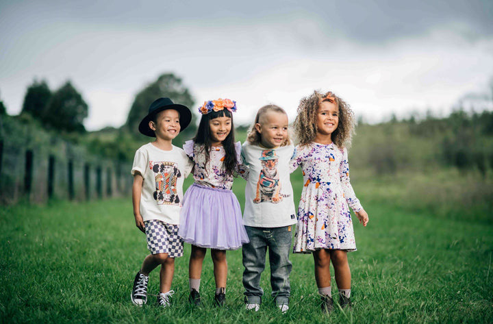 Rock Your Baby - Lilac Florals Waisted Dress