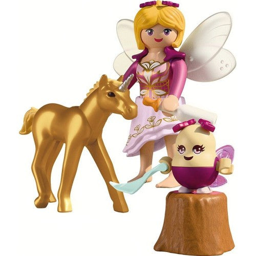 Playmobil - Golden Unicorn Foal with Fairy 71844