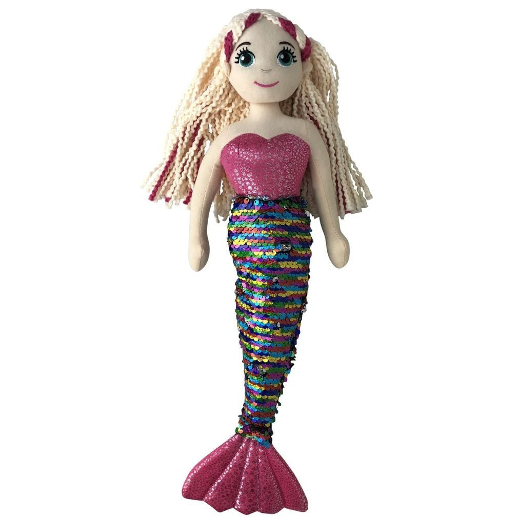 Cotton Candy - 45cm Olivia Pink Flip Sequined Tail Mermaid