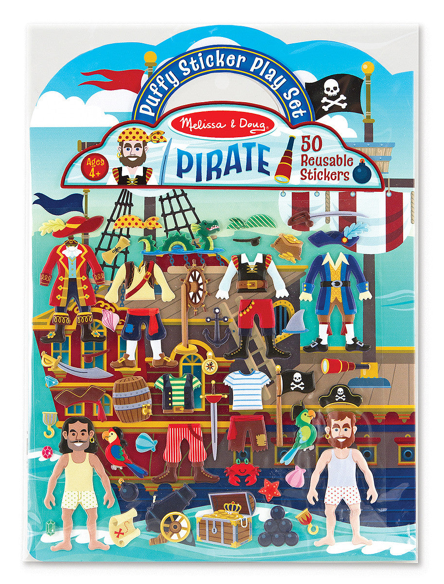 Melissa & Doug - Pirate Reusable Puffy Sticker Playset