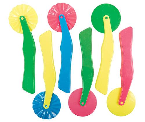Modelling Cutting Wheels 6 Pack colourful clay and dough cutting tools