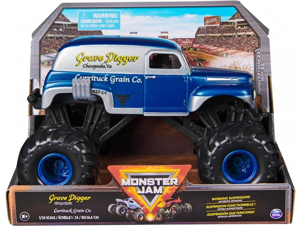 Monster Jam 1:24 Diecast Trucks - Grave Digger Currituck Grain Co (Series 22)