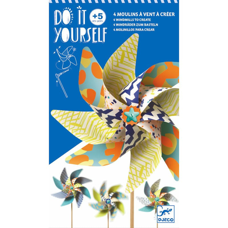 Djeco Do It Yourself - Blue Windmills
