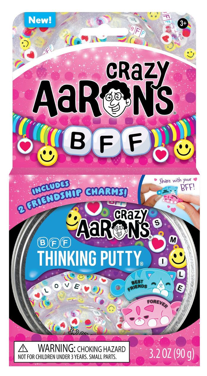 Crazy Aaron's Thinking Putty- Trendsetters - BFF - 4" Tin