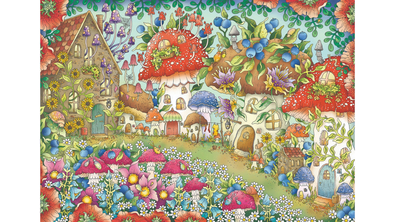 Ravensburger 1000pc Floral Mushroom Houses Puzzle