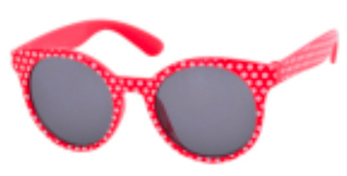 Freckles Sunglasses - Round - Red Polka Dot