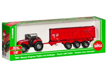Siku - 1844 - Massey Fergson Tractor With Trailer - 1:87 Scale
