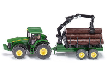 Siku - John Deere with Forestry Trailer - 1:50 Scale