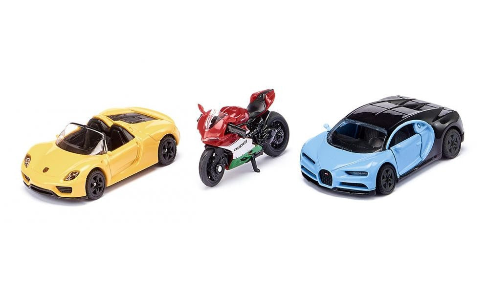 Siku - 6313 - Sports Cars & Motorbike Gift Set 6313 *minor packaging damage*