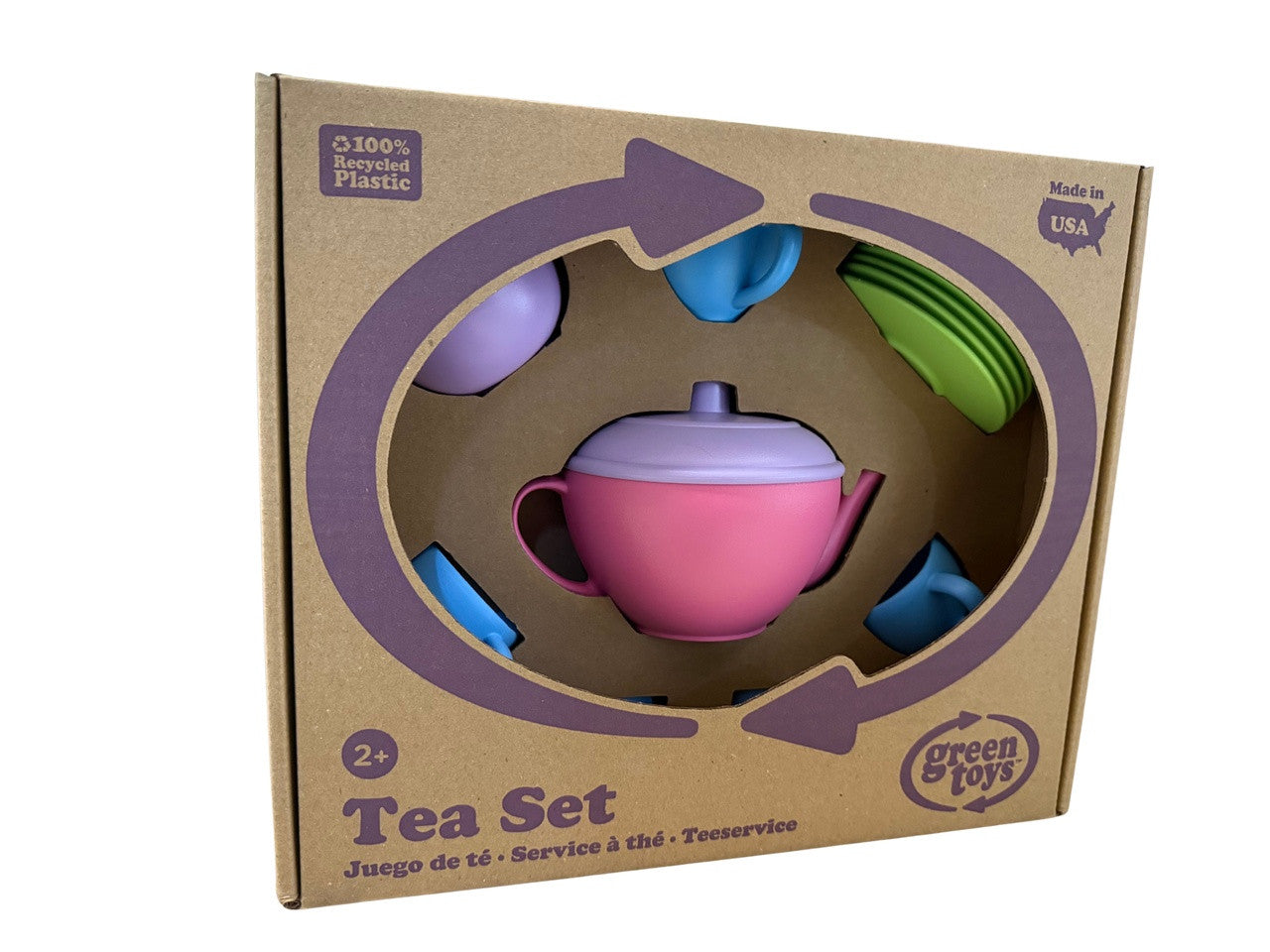 Green Toys- Tea Set - Dark Pink