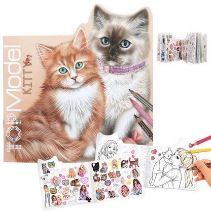 TOPModel - Kitty Shaped Colouring Book