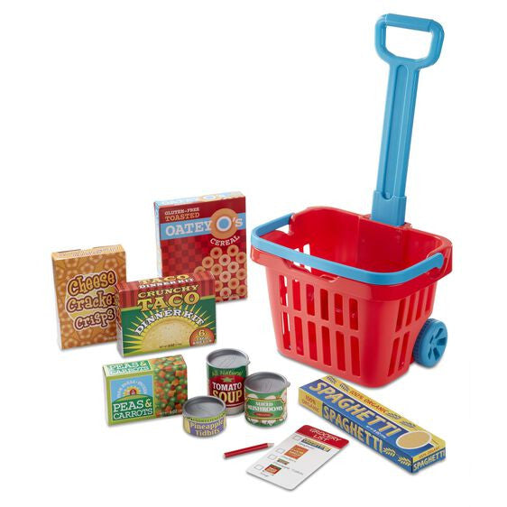Melissa & Doug - Fill & Roll Grocery Basket Play Set