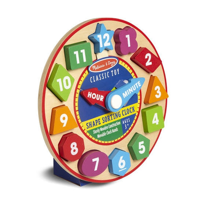 Melissa & Doug - Wooden Shape Sorting Clock