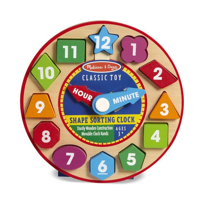 Melissa & Doug - Wooden Shape Sorting Clock