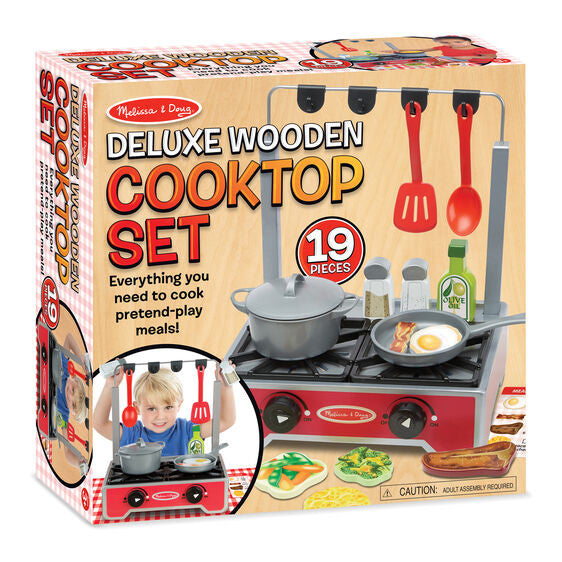 Melissa & Doug - Deluxe Wooden Cooktop Set