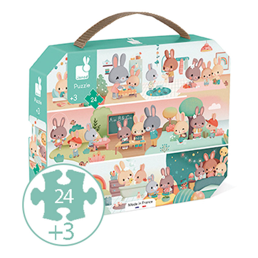 Janod - Rabbits Day Puzzle - 24pc