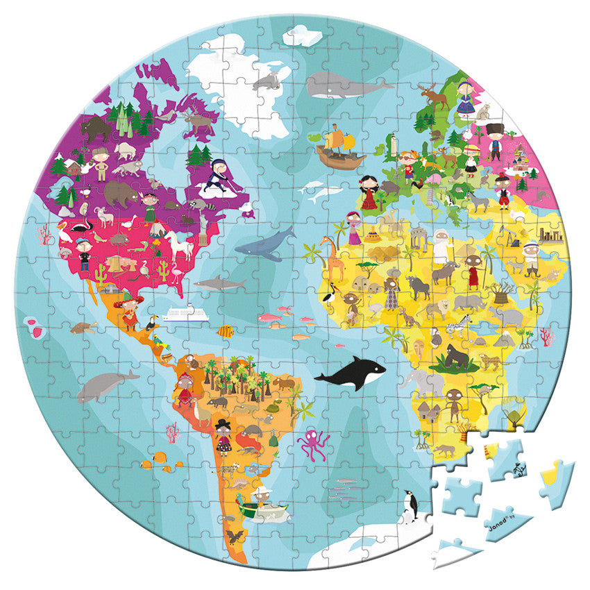 Janod Blue Planet Reversible Puzzle - 208pc