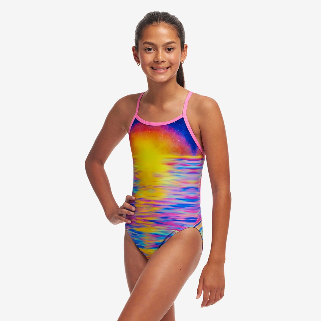 Funkita - Single Strap One Piece Swimmers - Darkinjung Sunset