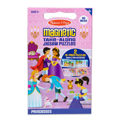 Melissa and Doug - Magnetic Take Along Jigsaw Puzzles - Princesses 2 x 15pc