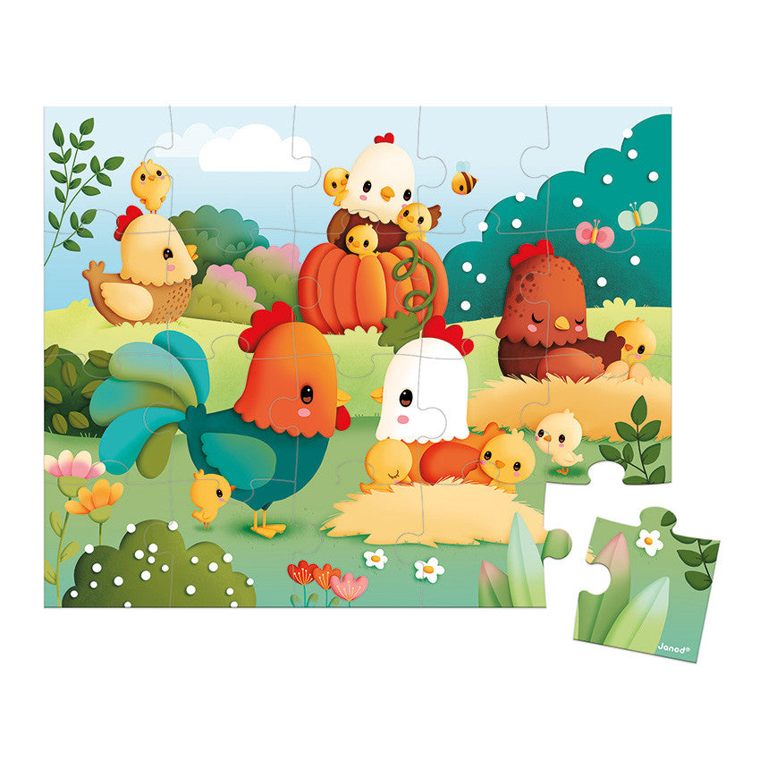Janod - Farmyard Puzzle - 20pc