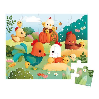 Janod - Farmyard Puzzle - 20pc