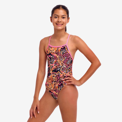 Funkita - Girl's Tie Me Tight One Piece Swimmers - Tipsy Tiger