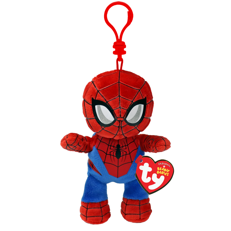 TY Marvel Beanie Babies Soft Clip - Spider-Man