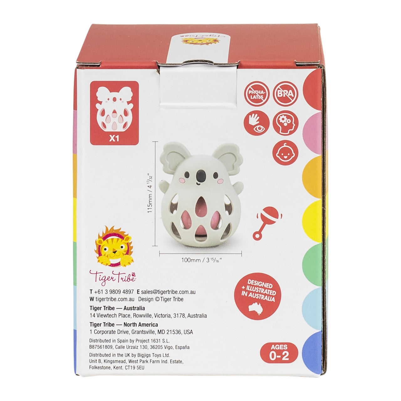 Tiger Tribe - Silicone Rattle - Koala