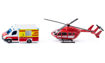 Siku - 1748 - Mercedes-Benz Ambulance & Helicopter - 1:87 Scale