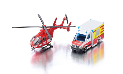Siku - 1748 - Mercedes-Benz Ambulance & Helicopter - 1:87 Scale