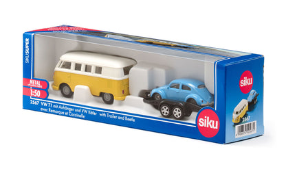 Siku - 2567 - VW T1 with Trailer & Beetle 1:50 Scale