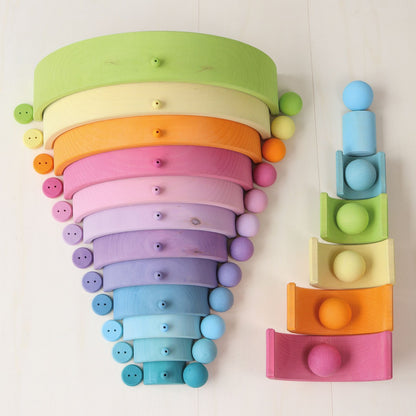 Grimm’s 120 Small Pastel Wooden Beads