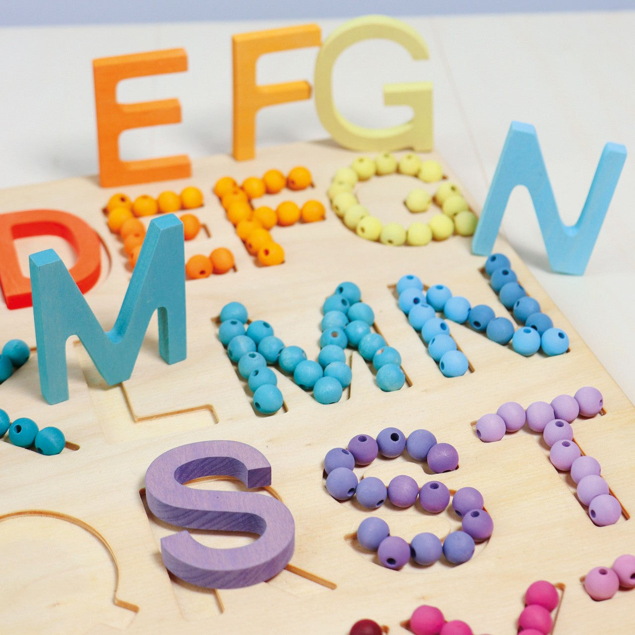 Grimm’s 120 Small Pastel Wooden Beads