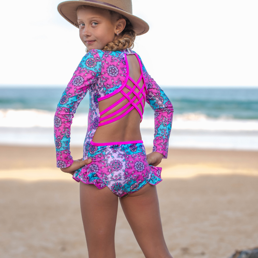 Fernleigh Avenue - Ruby Open Back Girl's One Piece Swimsuit