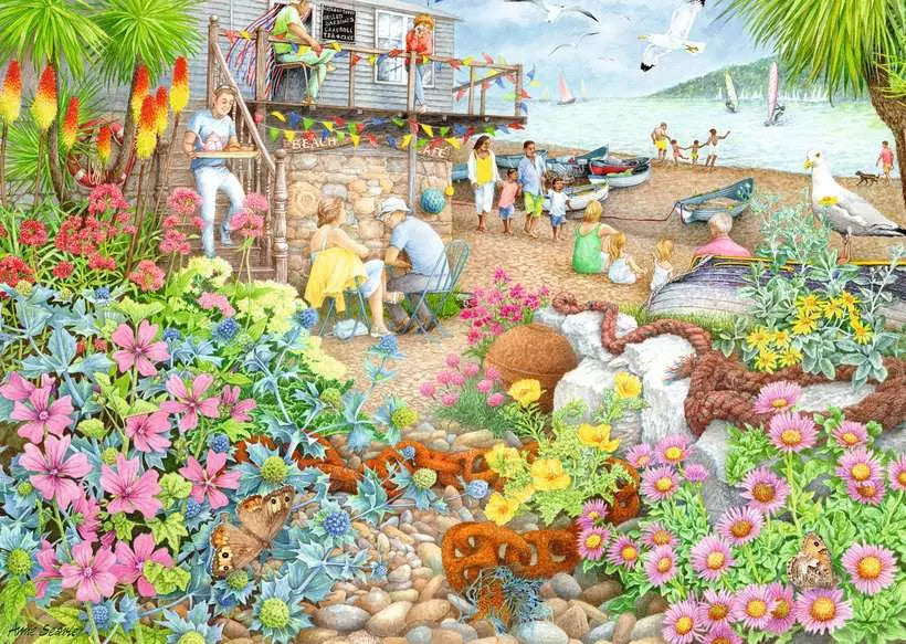 Ravensburger 1000pc - Beach Garden Cafe Puzzle.