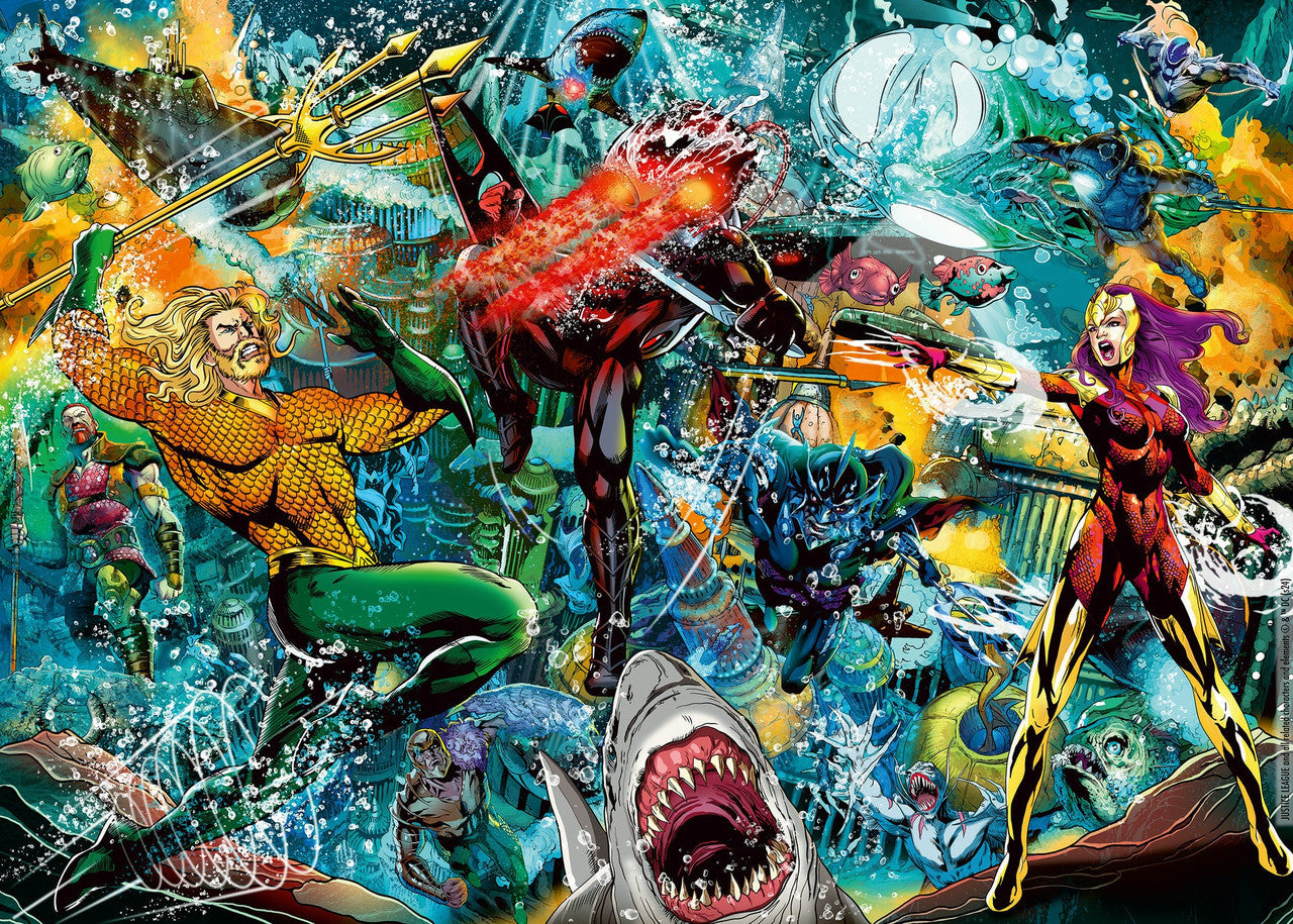 Ravensburger 1000pc - Aquaman Collector's Edition Puzzle *Minor Box Damage*