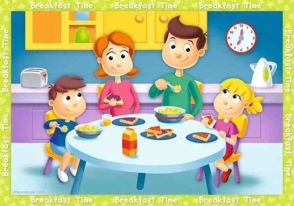 Ravensburger - My First Puzzles - What Time is it?  6, 8, 10, 12 pc Puzzles