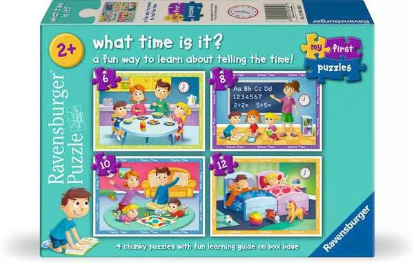 Ravensburger - My First Puzzles - What Time is it?  6, 8, 10, 12 pc Puzzles