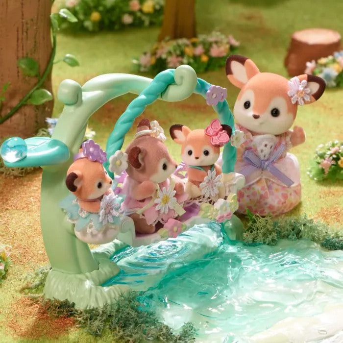 Sylvanian Families - Deer Babies - Floral Swing Set