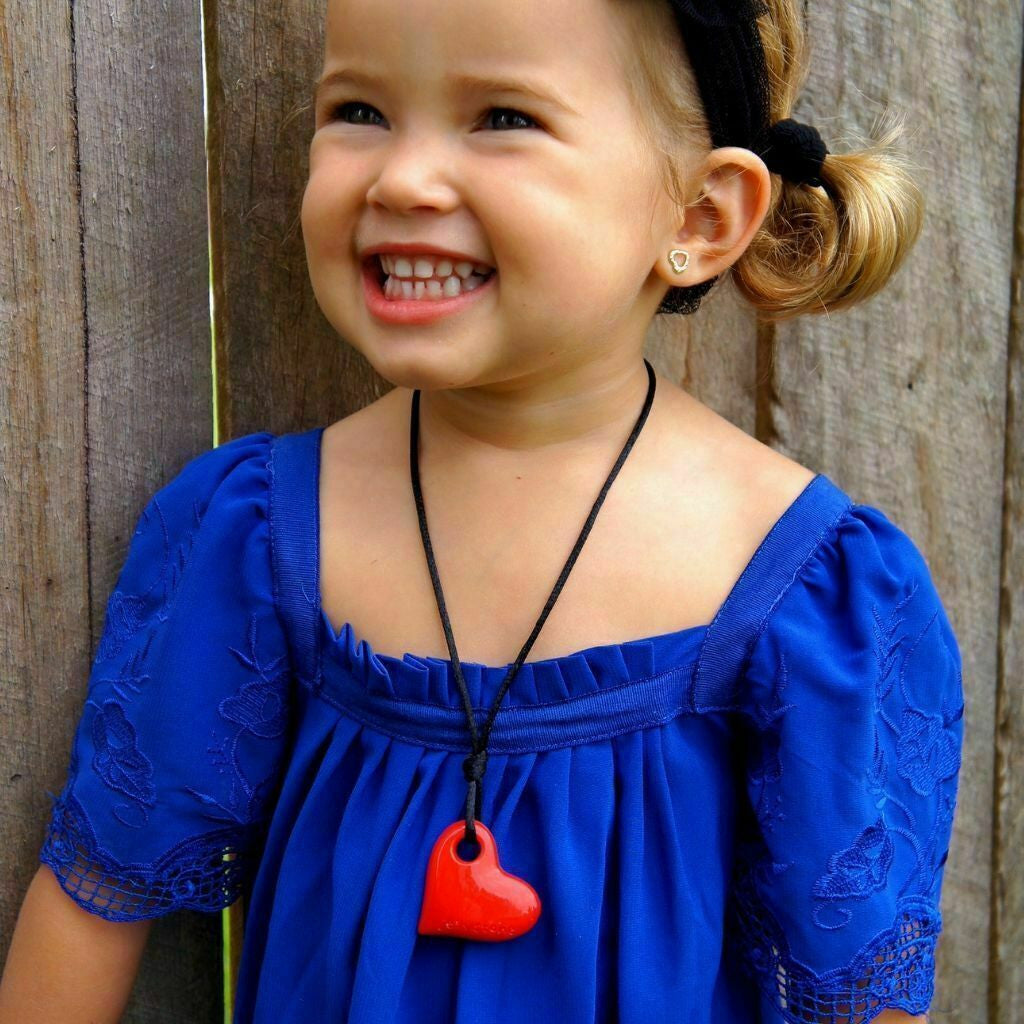 Jellystone Chewelry - Junior Heart Pendant - Watermelon Pink