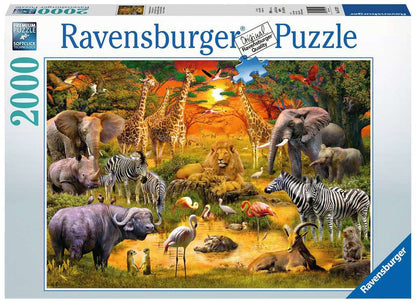 Ravensburger 2000pc - Gathering at the Waterhole Puzzle