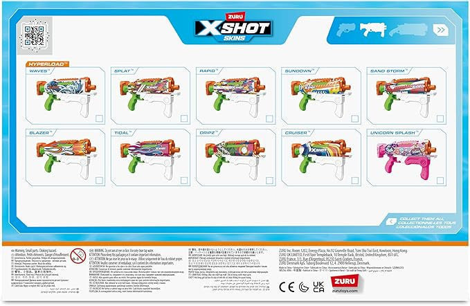 Zuru XSHOT Fast Fill Skins Water Gun - Hyperload Waves