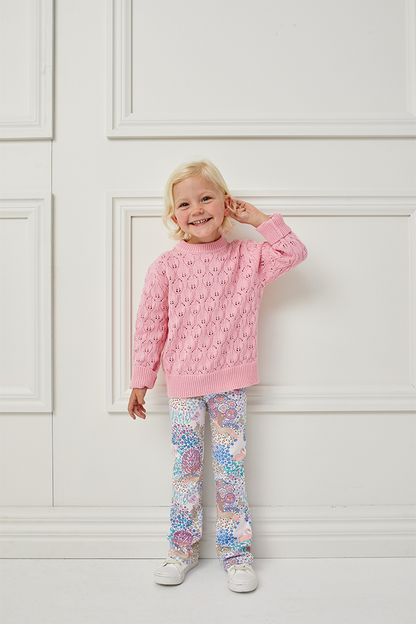 Milky - Patchwork Flared Legging (sizes 2-7)