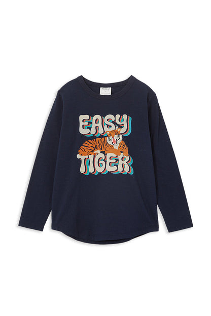 Milky - Easy Tiger Long Sleeve Tee (Sizes 2-7)