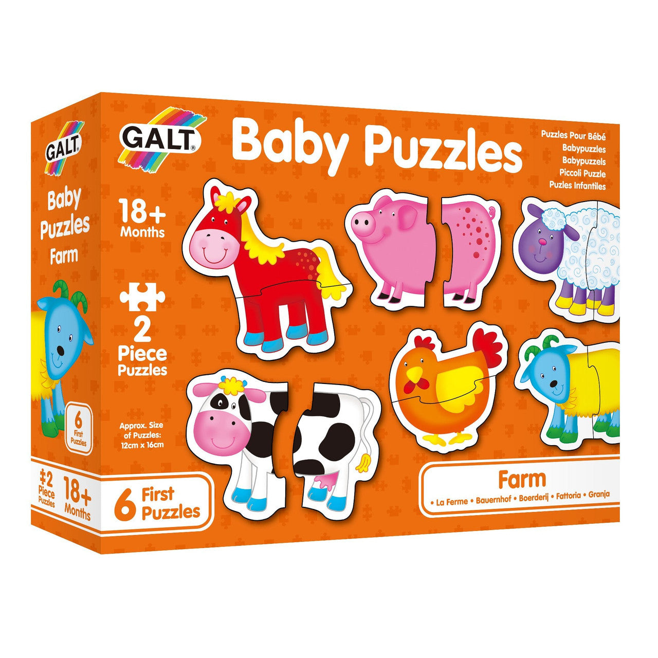Galt – Baby Puzzles - Farm – 2pcs