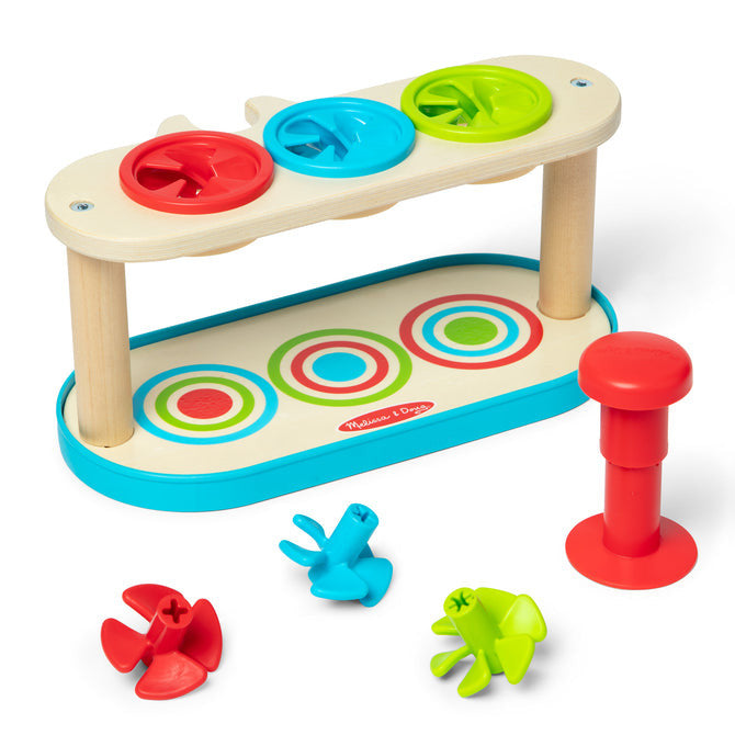 Melissa & Doug -  Match & Push Spinning Tops