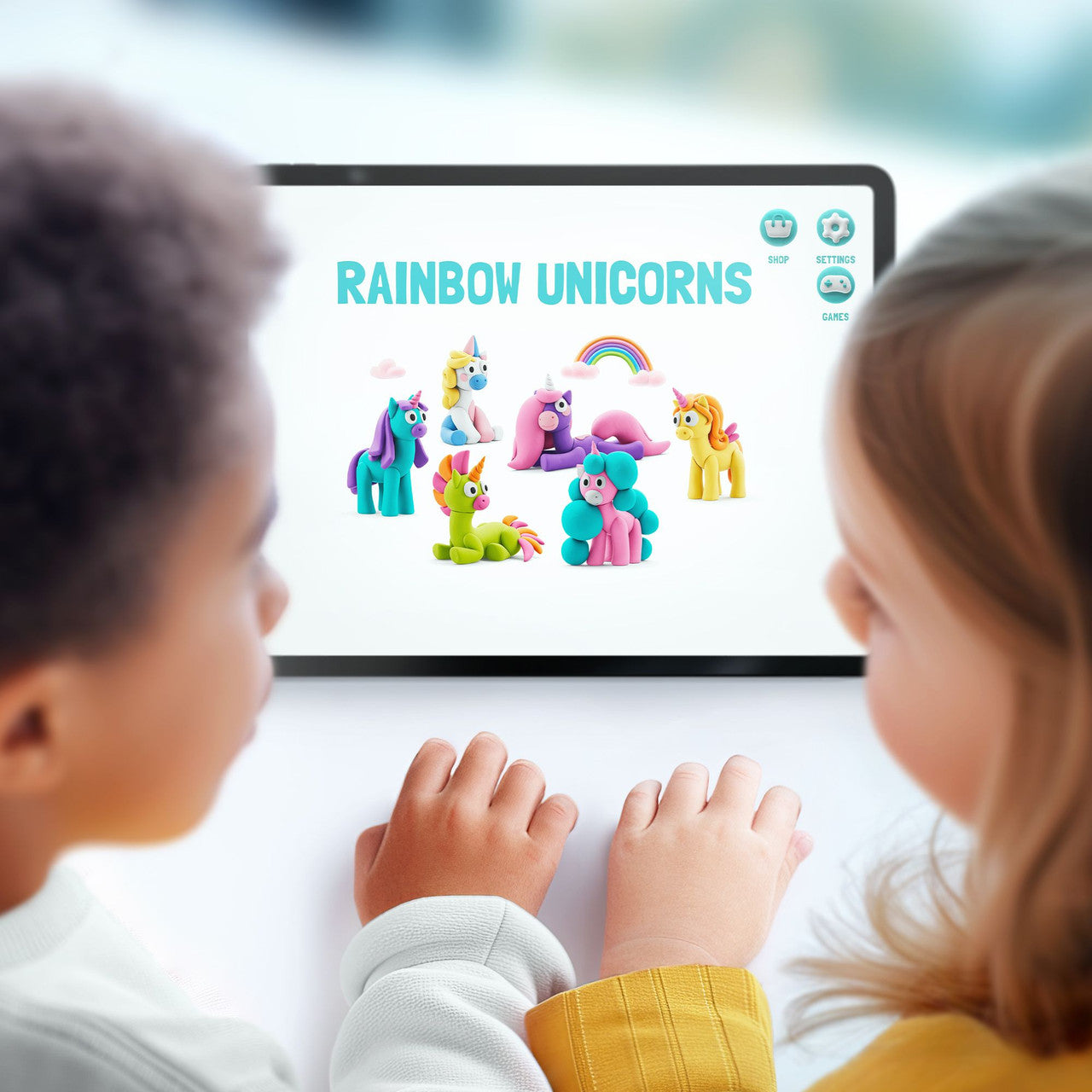 Hey Clay - Rainbow Unicorns Set